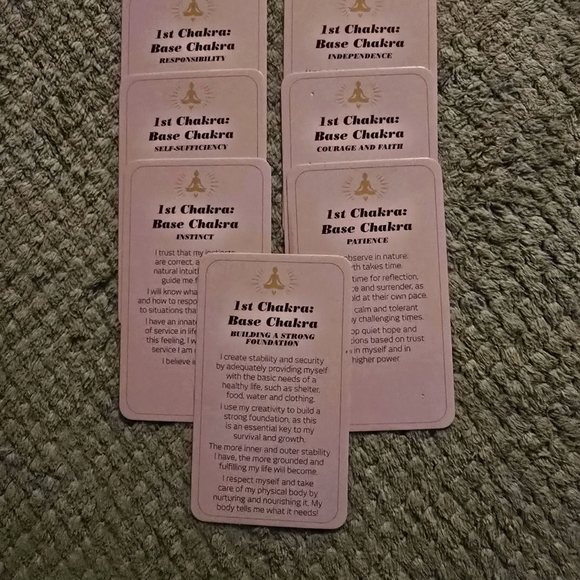 7 Healing Chakra Oracle Card Deck Ancient Wisdom Energy Meditation - Picture 3 of 4